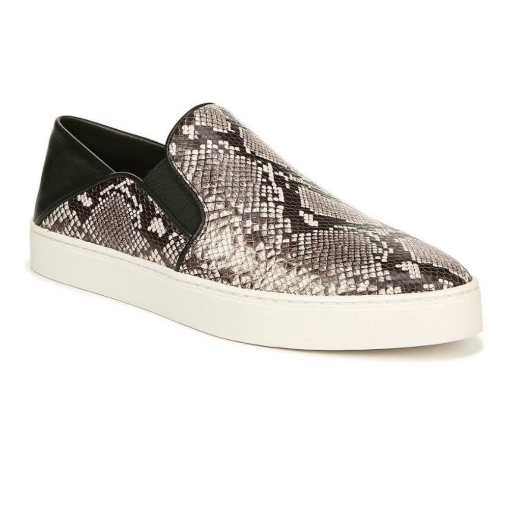 VINCE Garvey Snake Embossed Slip On, Natural